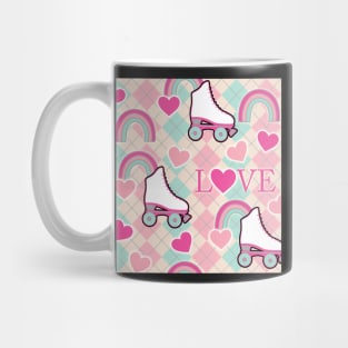 Love to Roller Skate on Argyle Mug